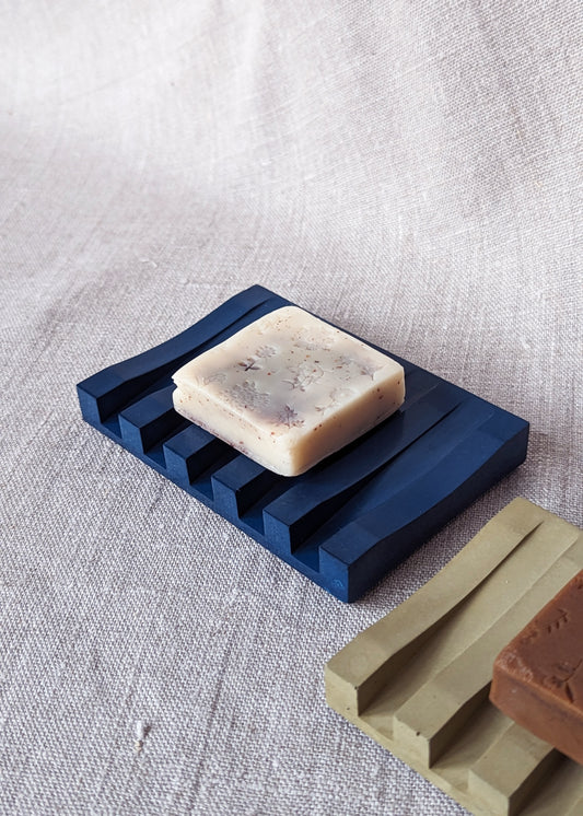 [Second] Slotted soap dish - ocean blue