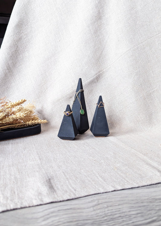 [End of line] Ring holders - onyx black