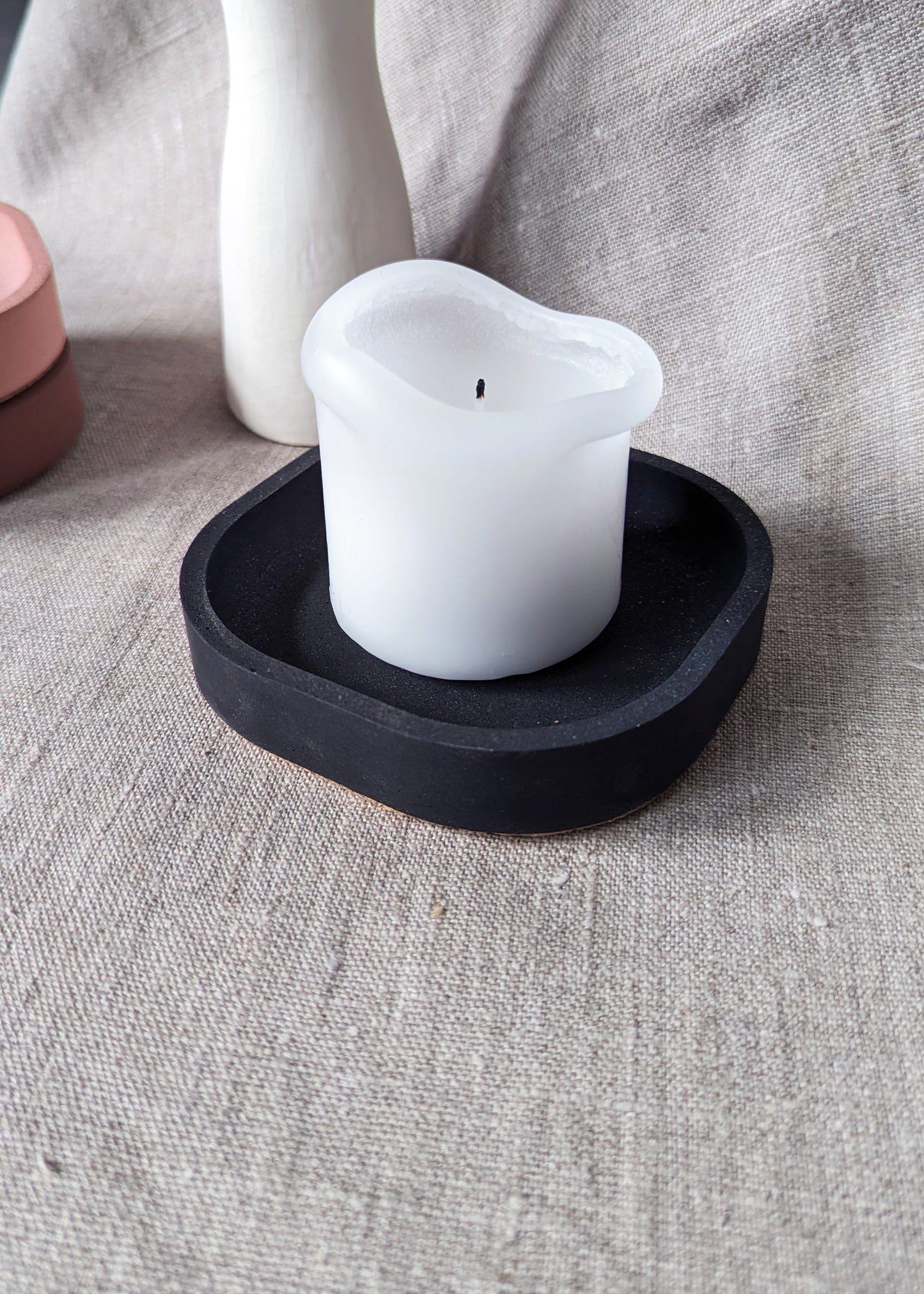 Square trinket tray - onyx black