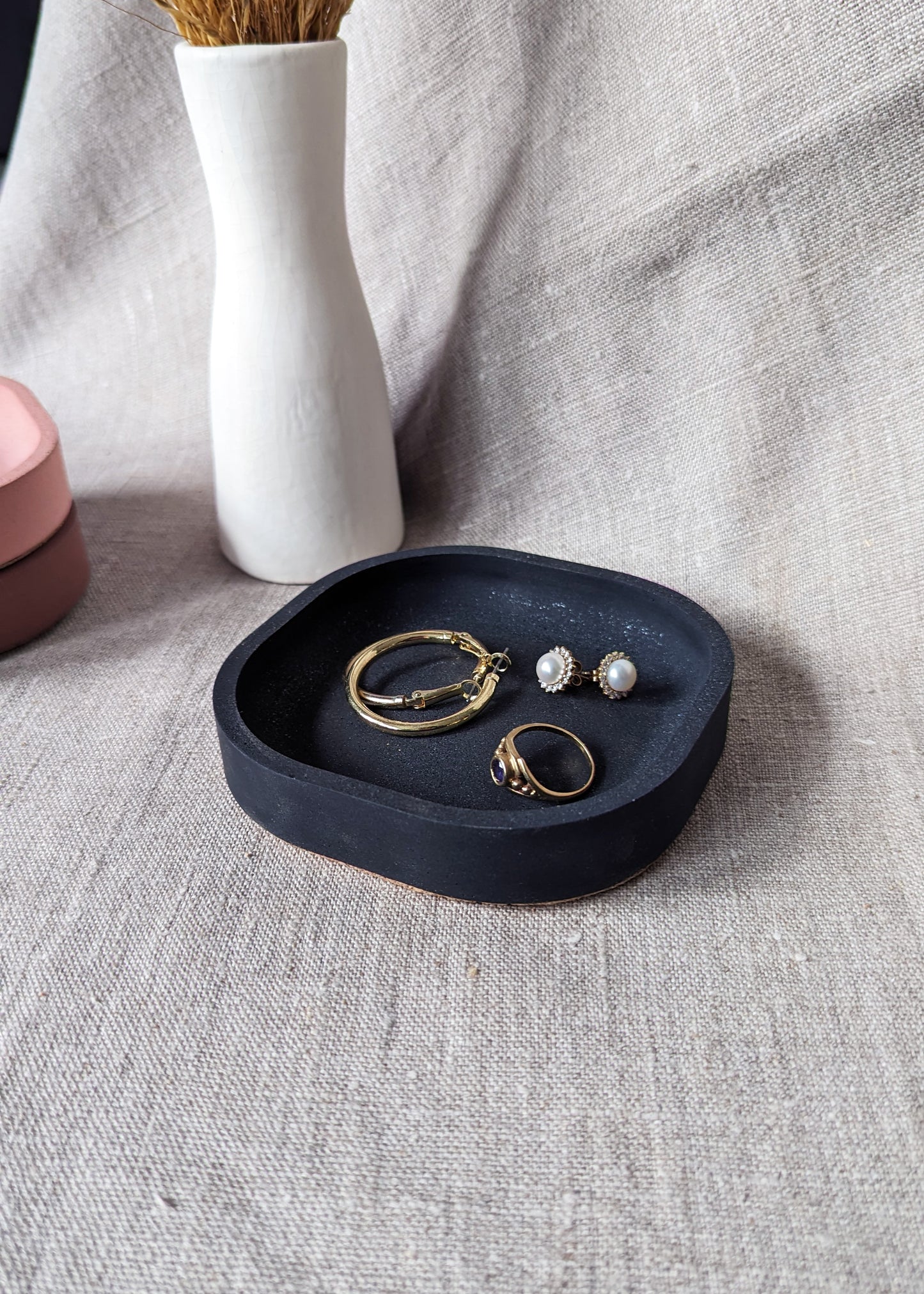 Square trinket tray - onyx black