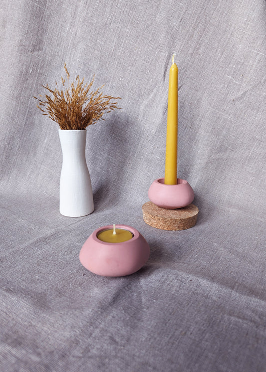 [Sample] Votsalo 2 in 1 concrete candle holder - Cinnamon rose