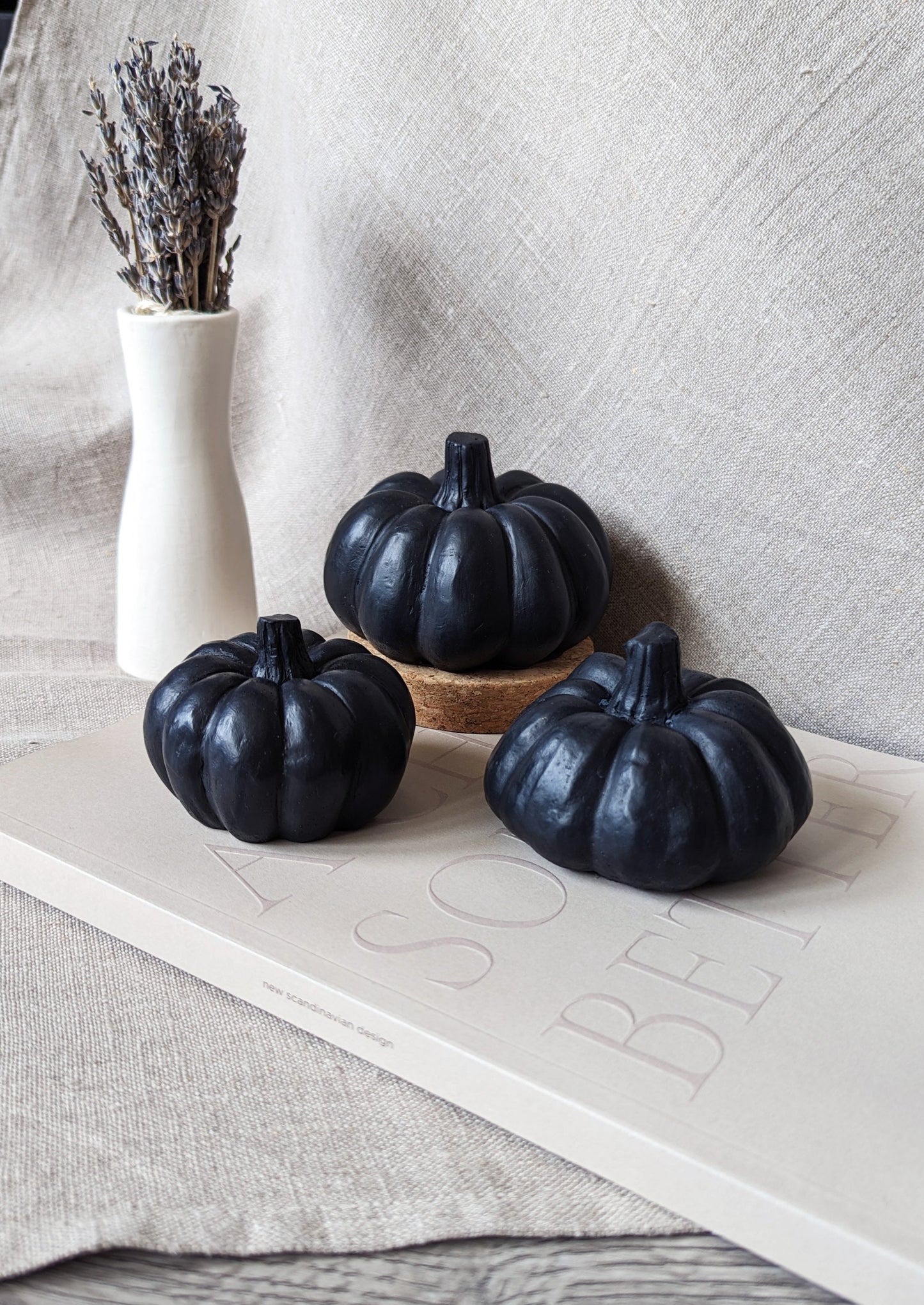 [End of line] Concrete ornamental pumpkins - onyx black