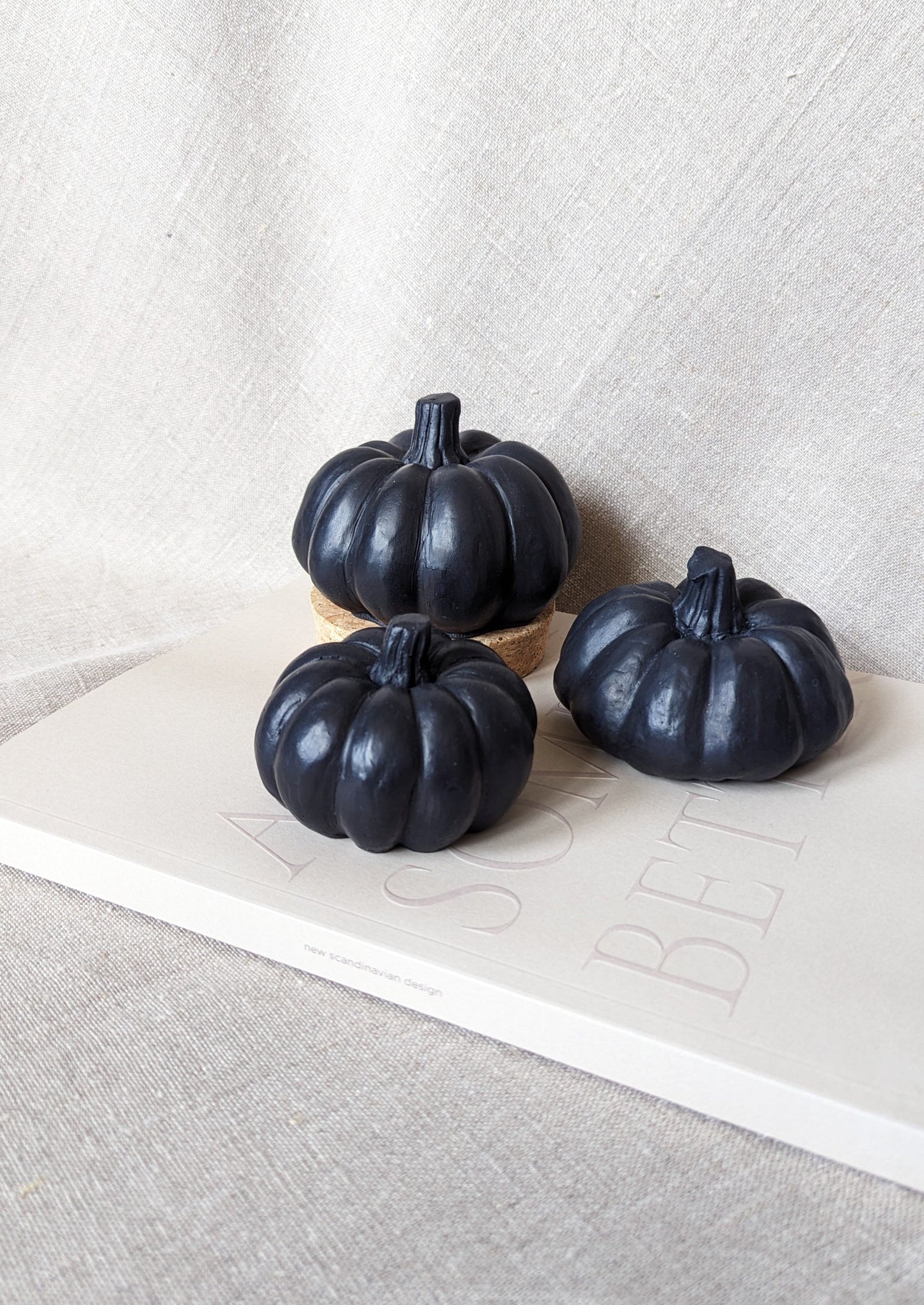 [End of line] Concrete ornamental pumpkins - onyx black