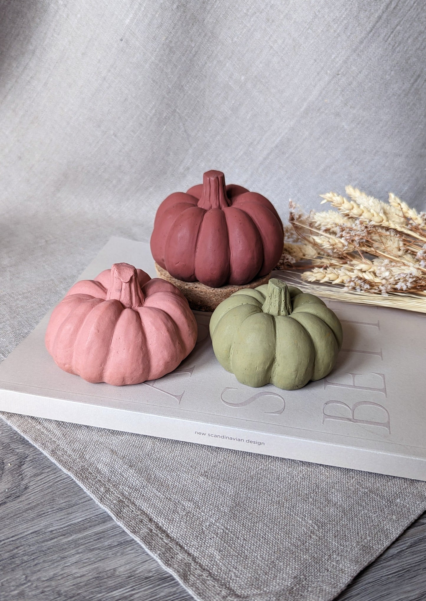 [End of line] Concrete ornamental pumpkins - autumn shades