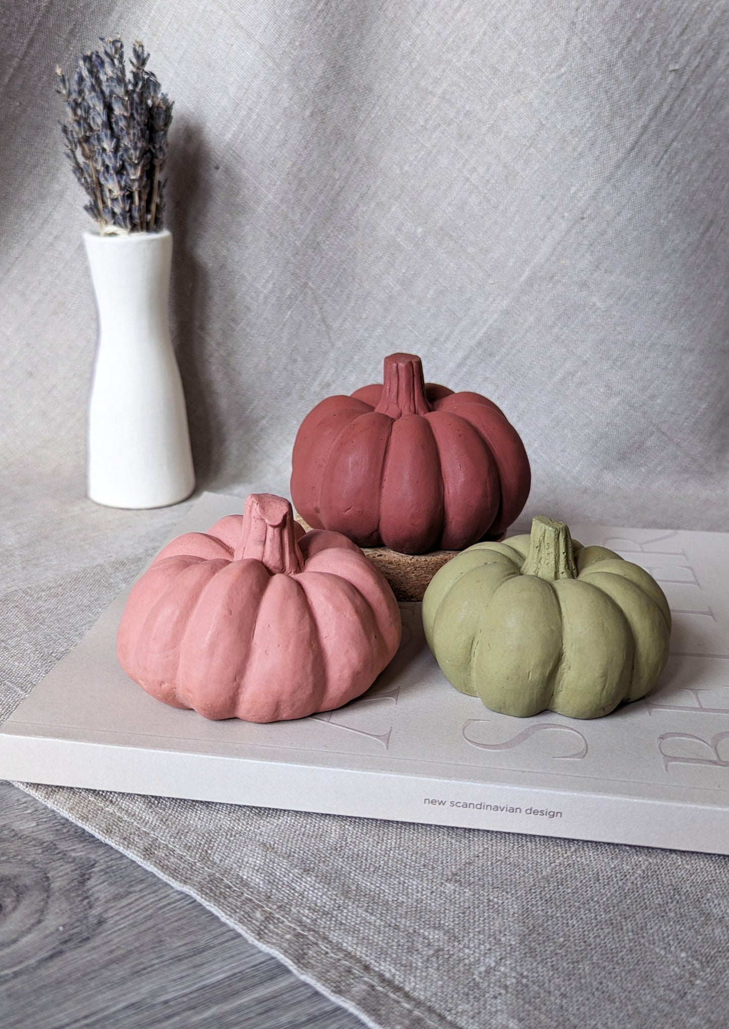 [End of line] Concrete ornamental pumpkins - autumn shades