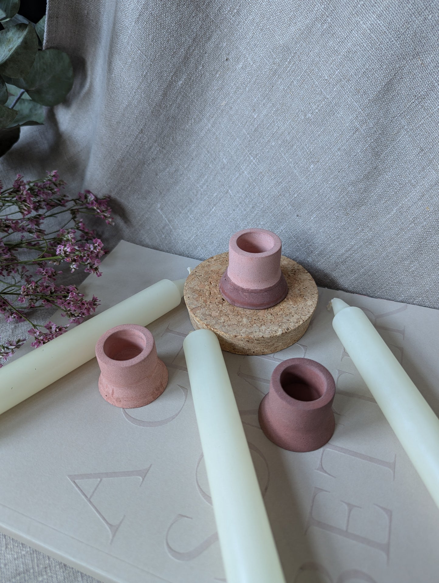 [Second] Duo dinner candle holder set of three - zero waste