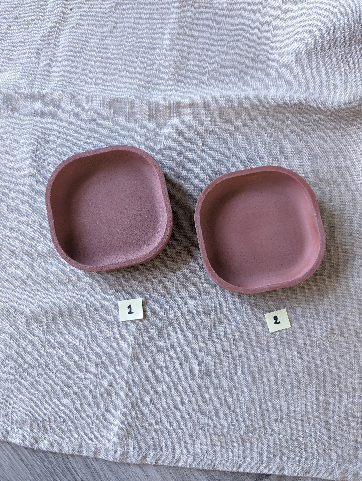 [Second] Square trinket tray - red ochre