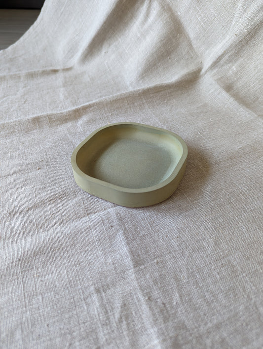 [Second] Square trinket tray - olive green