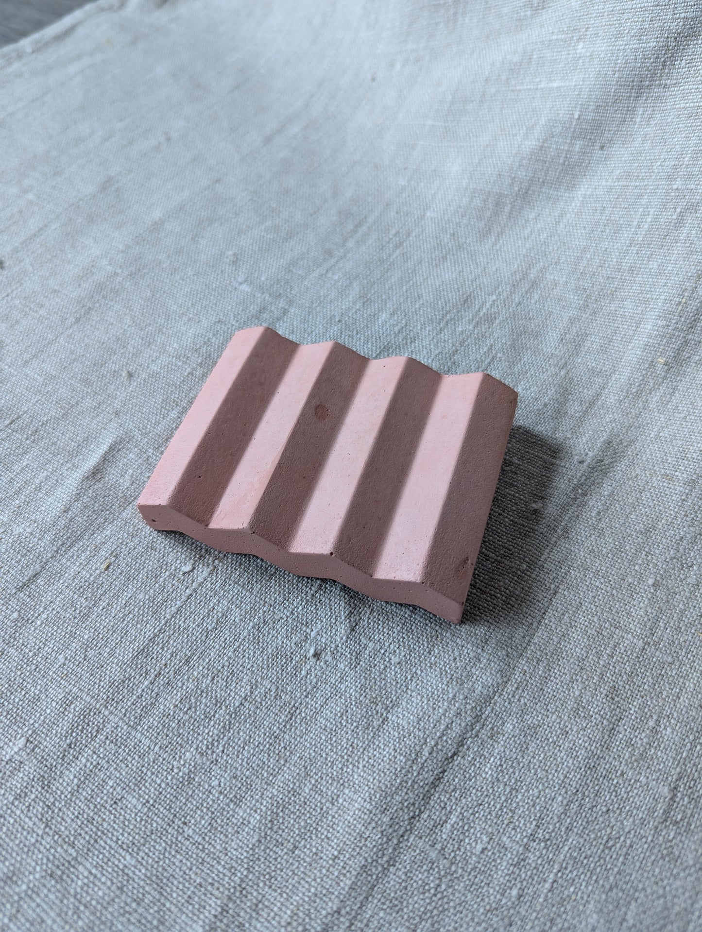 [Second] Zig zag soap dish - cinnamon rose