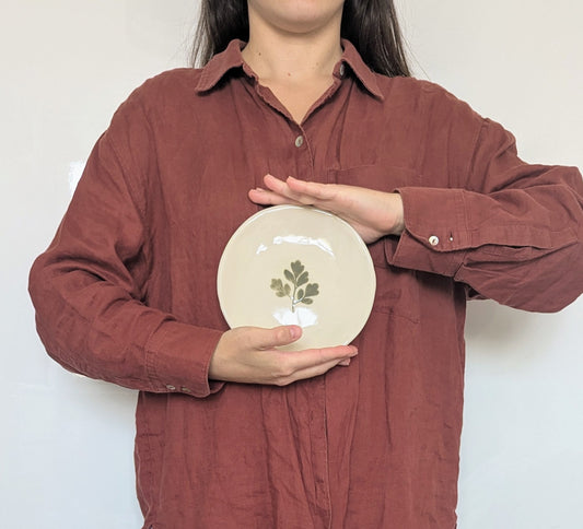 [Sample] Ceramic leaf dish - large (17cm)