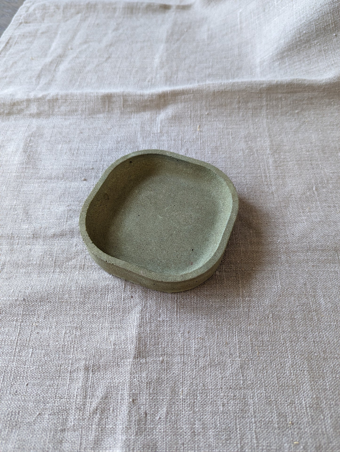 [Second] Square trinket tray - olive green