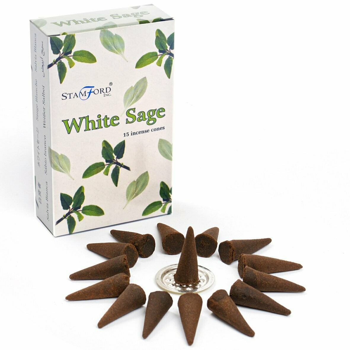 Stamford White Sage incense cones x15