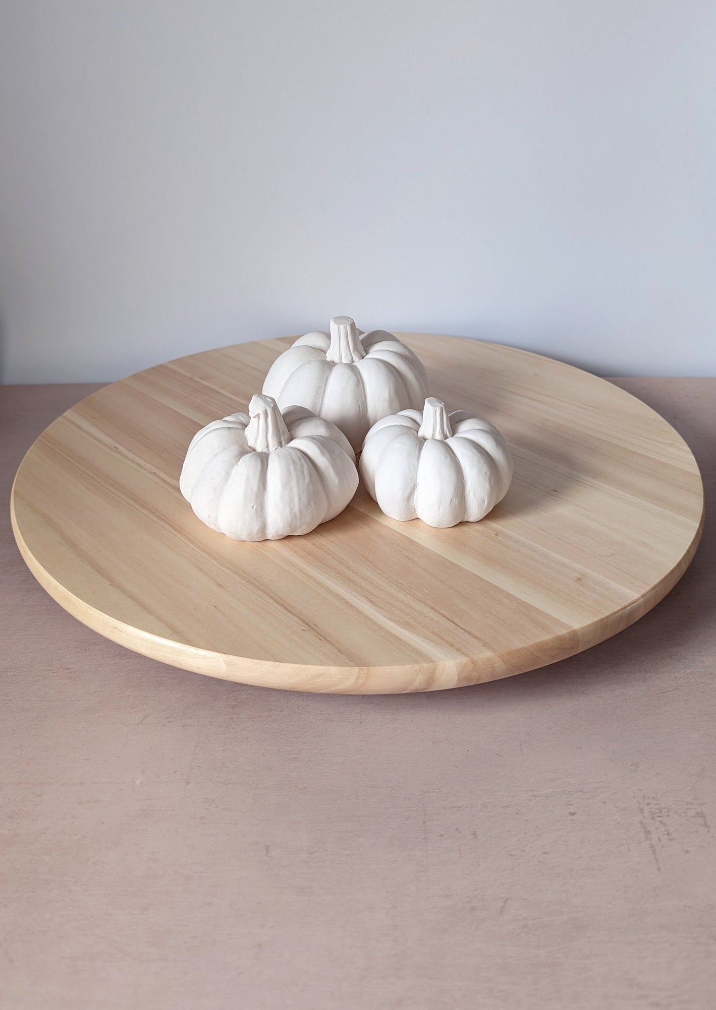 [End of line] Concrete ornamental pumpkins - white