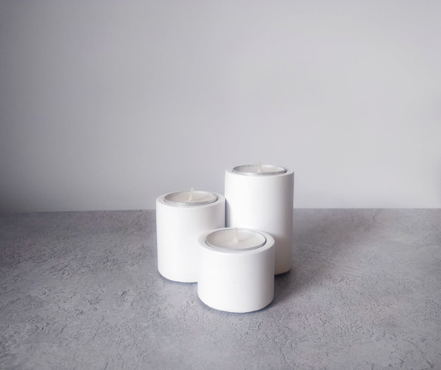 Tealight holder set of 3 - white | Contemporary minimal home décor