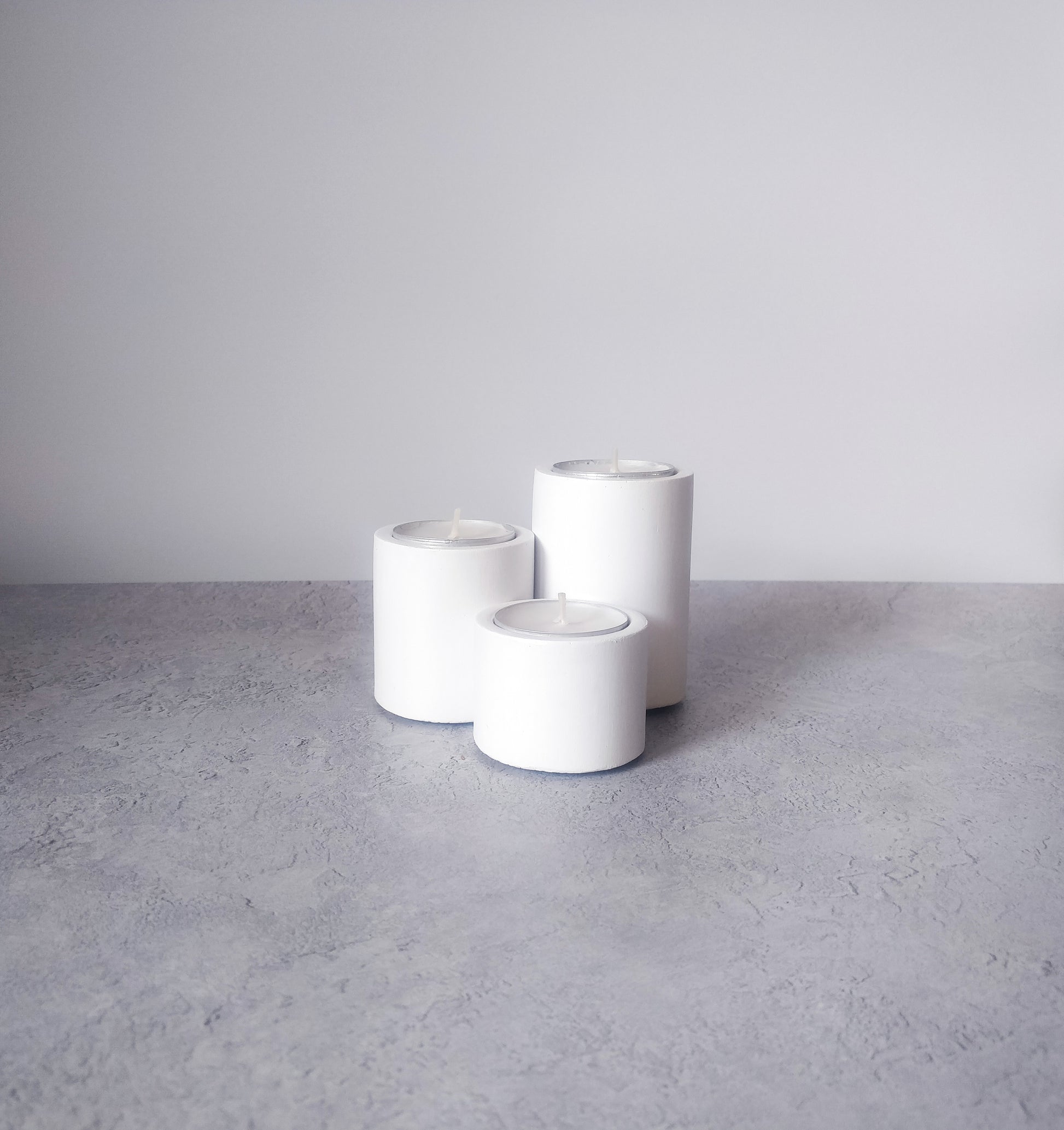 Tealight holder set of 3 - white | Contemporary minimal home décor