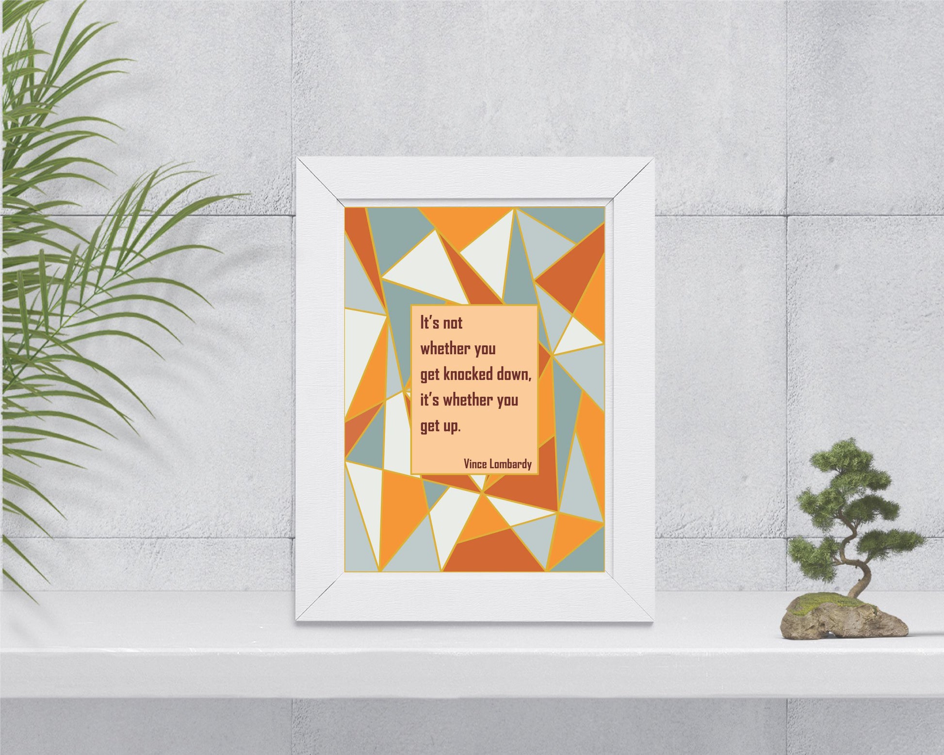 Vince Lombardy motivational wall art | A5 quote print for home office