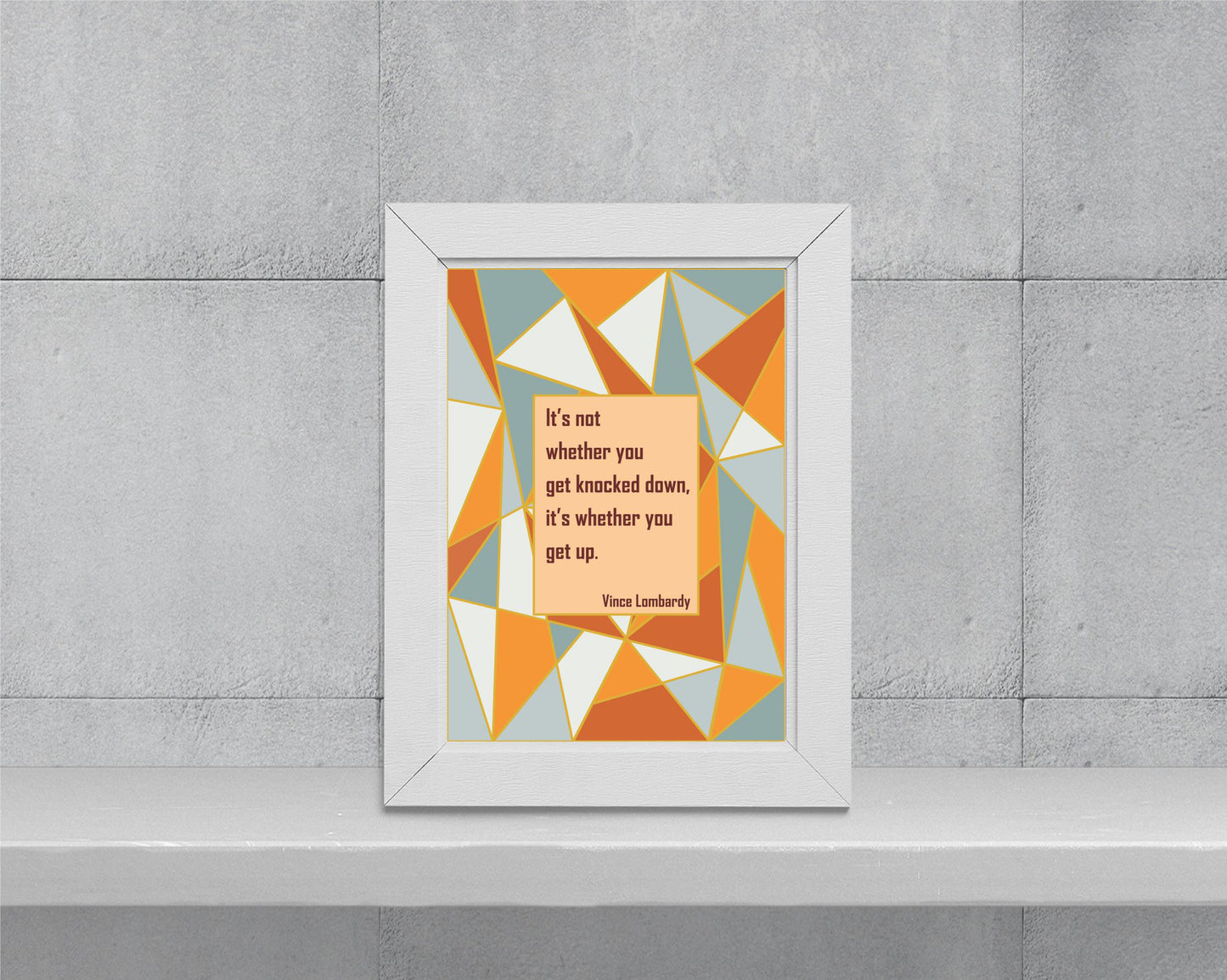 Vince Lombardy motivational wall art | A5 quote print for home office